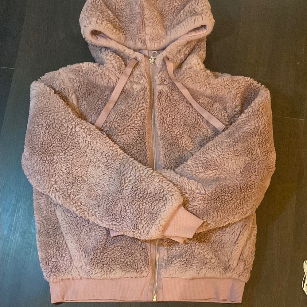 Athleta Cozy Pink Fleece Hoodie